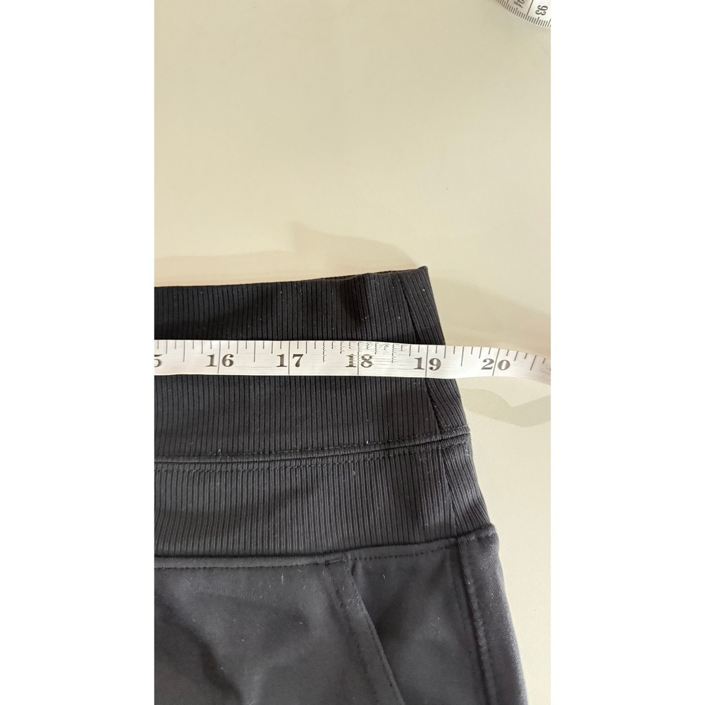 Athleta Venice High Rise Wide Leg Pant Black Ribbed Waist Pockets Performance XL - Picture 4 of 5